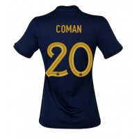 Koszulka piłkarska Francja Kingsley Coman #20 Strój Domowy dla kobiety MŚ 2022 tanio Krótki Rękaw